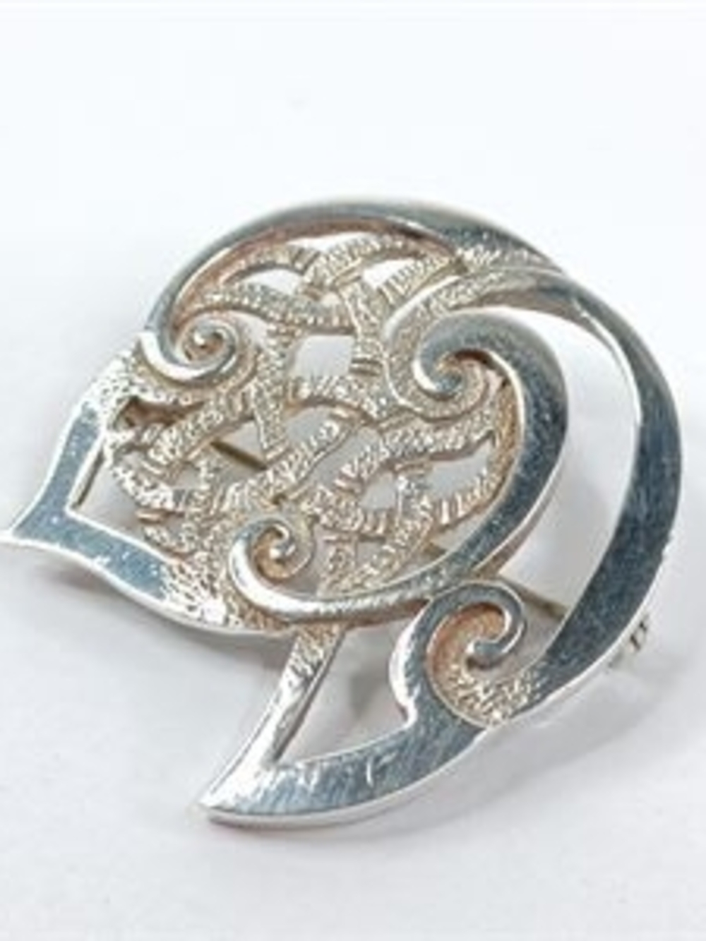 Vintage Ola Gorie Sterling Silver "Book of Kells" Celtic Brooch Pin